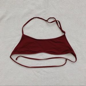COS MAROON BIKINI TOP